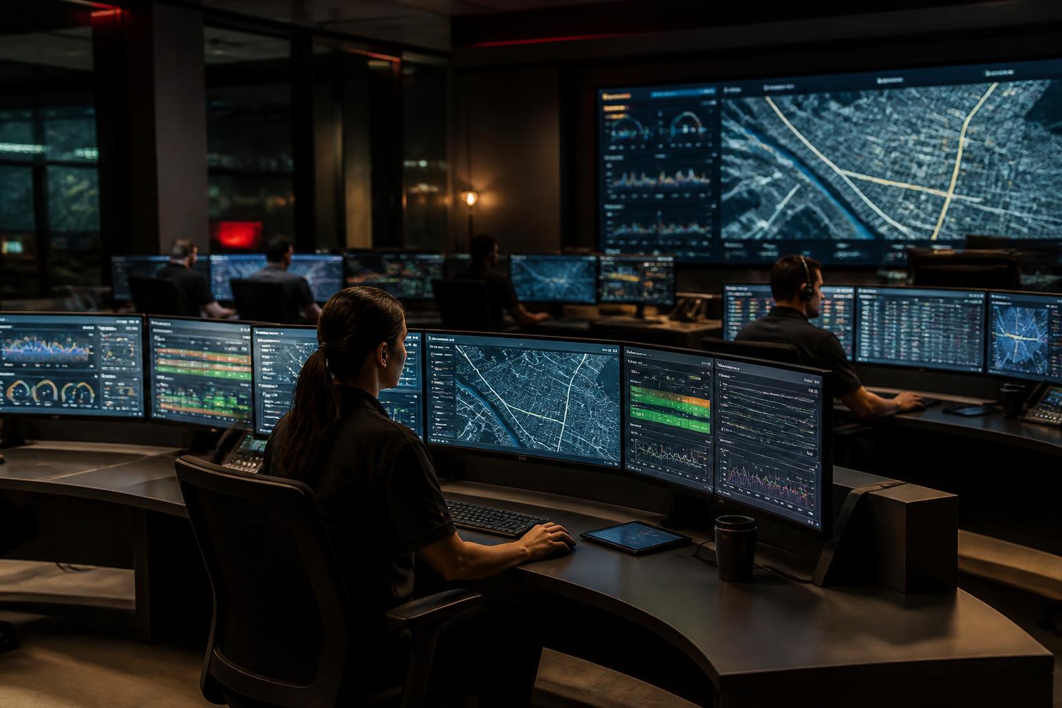 Sala de monitoramento da torre de controle PADILLA LOG